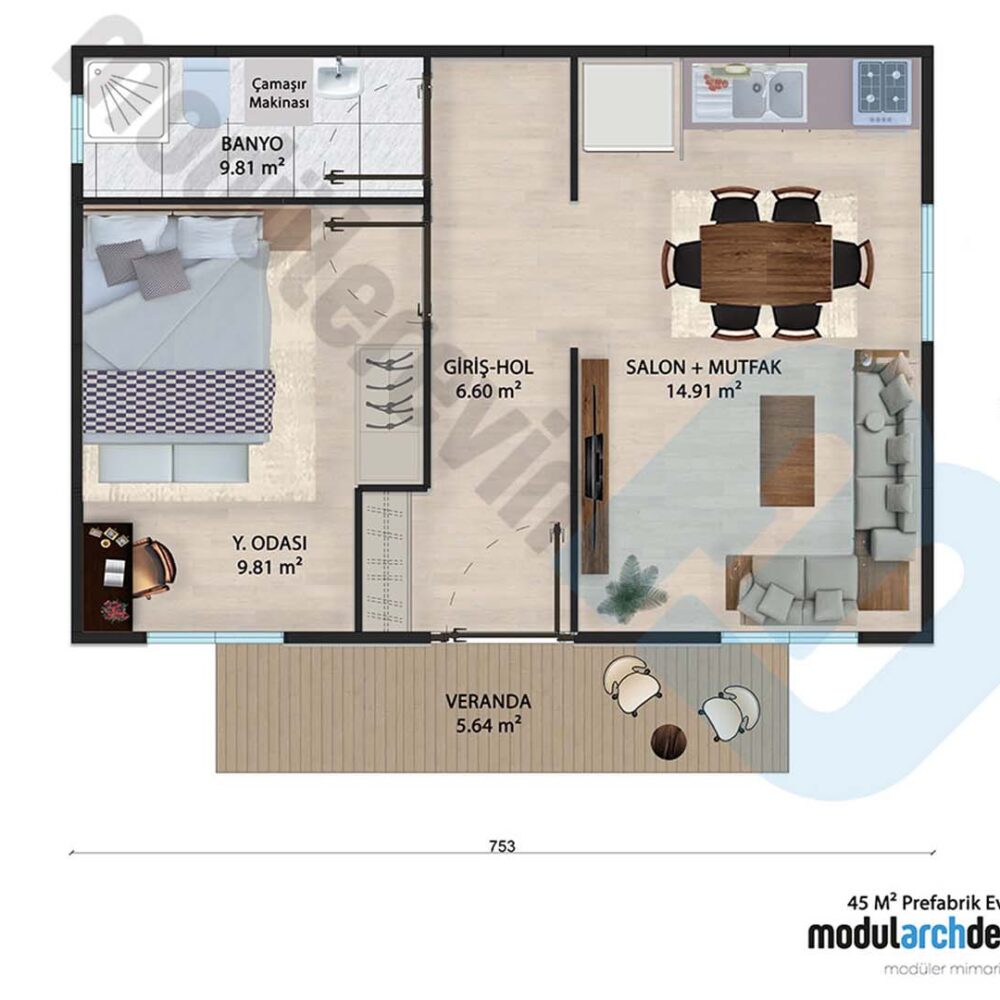 45m² ev plani 1920 1080