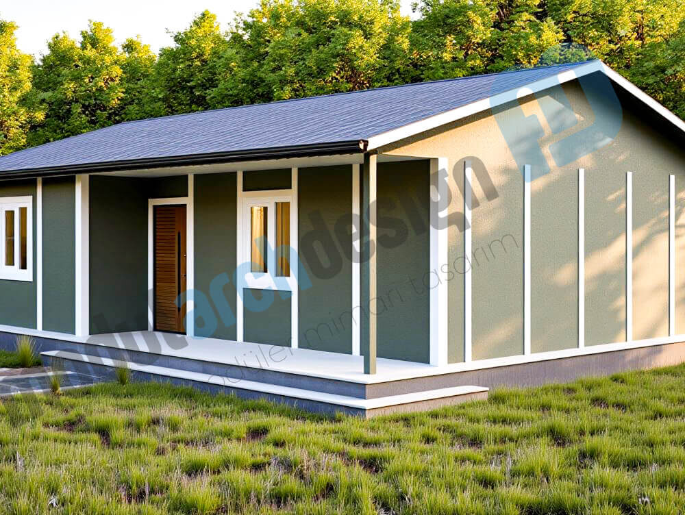 90m² Tek Katlı 3+1 Prefabrik Ev