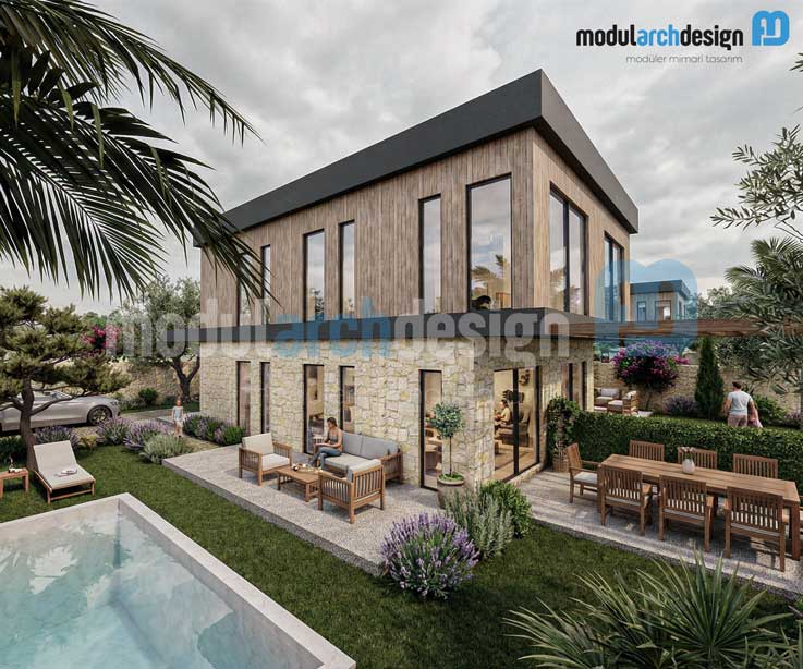 200m² Hafif Çelik EV -2