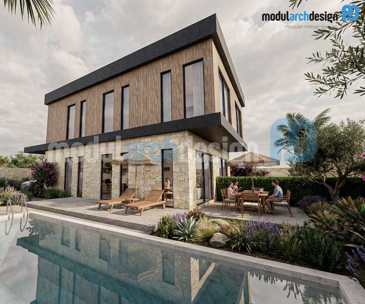 200m² Hafif Çelik EV -3