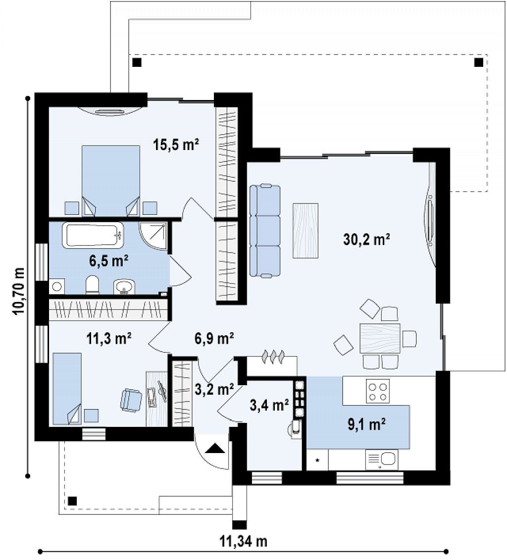 99m²-hafif-celik-ev-plani
